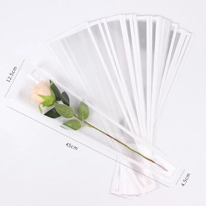 Color-bordered Single Stem Flower Sleeves Pack 100