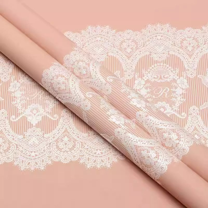 20pcs Lace Printing Bouquet Wrap Paper (57x57cm)