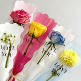 Load image into Gallery viewer, Scalloped Single Stem Flower Sleeves Pack 100