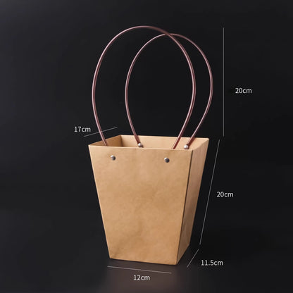Waterproof Kraft Paper Flower Bags Pack 10