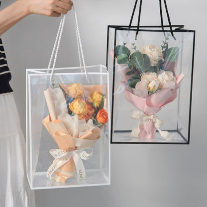 Clear Bouquets Packaging Bags with Border Pack 10