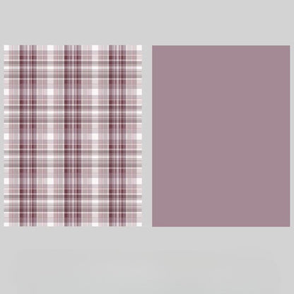 Vintage Plaid Kraft Floral Wrap Paper Pack 30 (15" x 20")