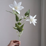 Load image into Gallery viewer, 28" Artificial Purple Clematis Flower Spray