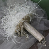 Load image into Gallery viewer, Luxury Artifical Crystal Feather Wedding Bouquet
