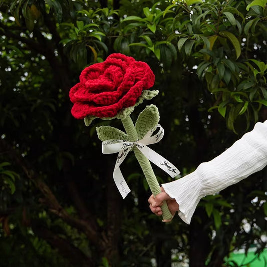 Large Hand Crocheted Rose Flower