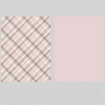Vintage Plaid Kraft Floral Wrap Paper Pack 30 (15" x 20")