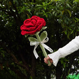 Load image into Gallery viewer, Large Hand Crocheted Rose Flower