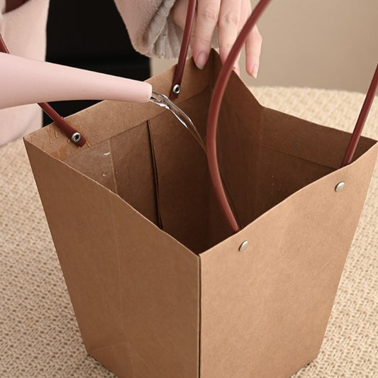Waterproof Kraft Paper Flower Bags Pack 10