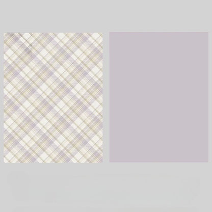 Vintage Plaid Kraft Floral Wrap Paper Pack 30 (15" x 20")