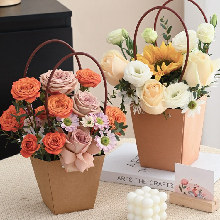 Waterproof Kraft Paper Flower Bags Pack 10