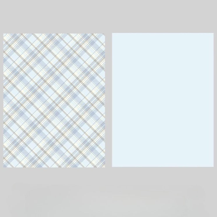 Vintage Plaid Kraft Floral Wrap Paper Pack 30 (15" x 20")