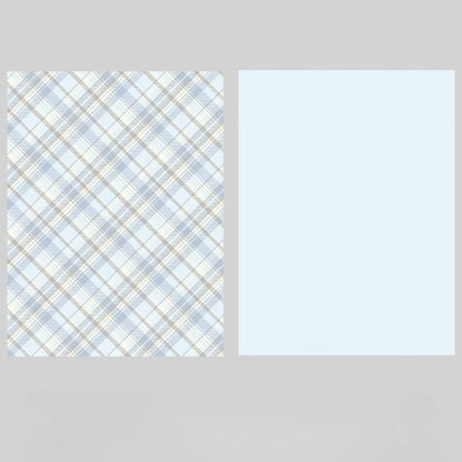 Vintage Plaid Kraft Floral Wrap Paper Pack 30 (15" x 20")