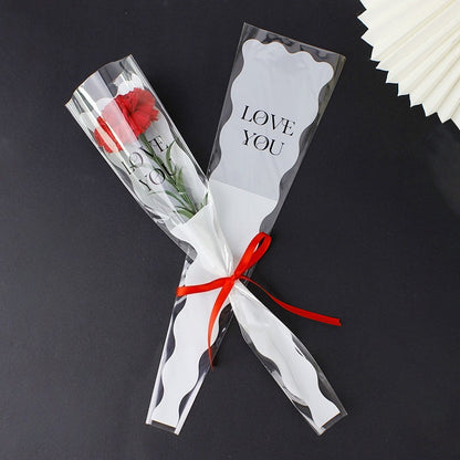 Scalloped Single Stem Flower Sleeves Pack 100
