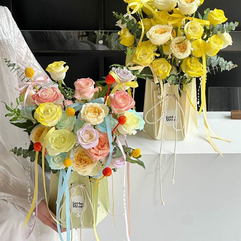 Waterproof Drawstring Bouquet Bags Pack 10