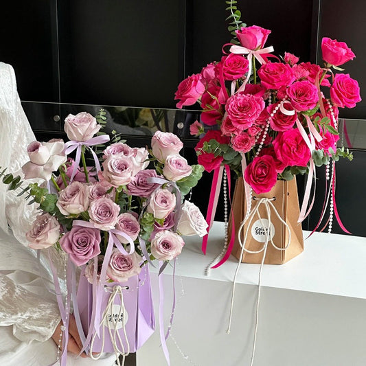 Waterproof Drawstring Bouquet Bags Pack 10