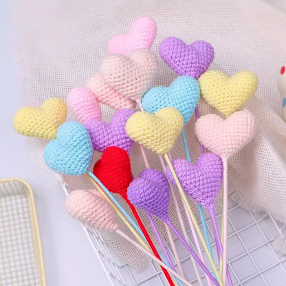 Crochet Heart Pick for Valentine's Day