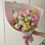 Load image into Gallery viewer, 10pcs Polka Dot Flower Wrapping Paper (43x58cm)