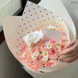 Load image into Gallery viewer, 10pcs Polka Dot Flower Wrapping Paper (43x58cm)
