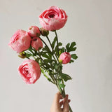 Load image into Gallery viewer, 3-Head Silk Ranunculus Flower Stem (50cm)