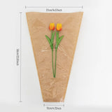 Load image into Gallery viewer, Clear-front Kraft Paper Flower Sleeves Pack 100