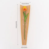Load image into Gallery viewer, Clear-front Kraft Paper Flower Sleeves Pack 100