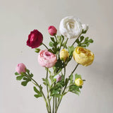 Load image into Gallery viewer, 3-Head Silk Ranunculus Flower Stem (50cm)