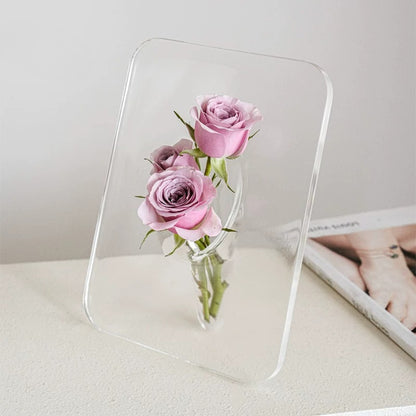 Vase cadre en acrylique transparent moderne