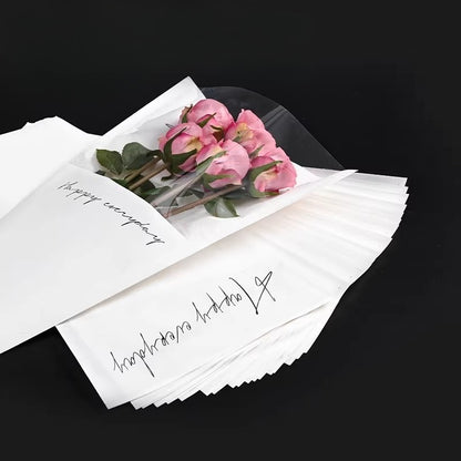 Flower Sleeves with Clear Window Pack 100