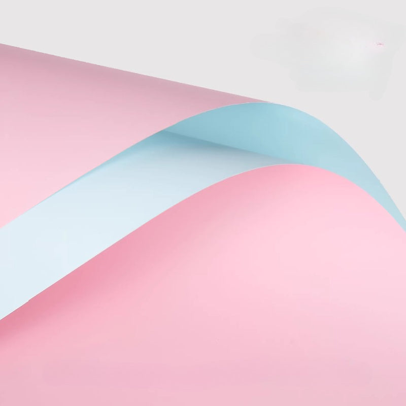 20 feuilles de papier cadeau bicolore imperméable pour bouquet (58x58 cm)