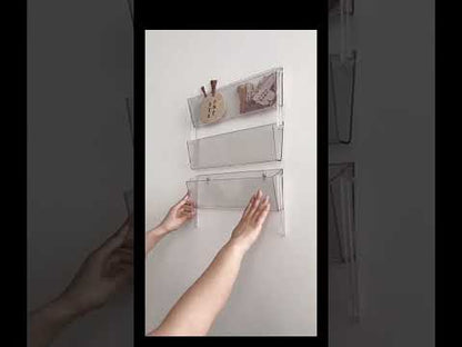 Acrylic Wall-Mounted Booklet Organizer Rack