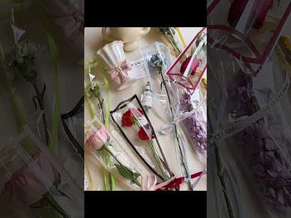 Color-bordered Single Stem Flower Sleeves Pack 100