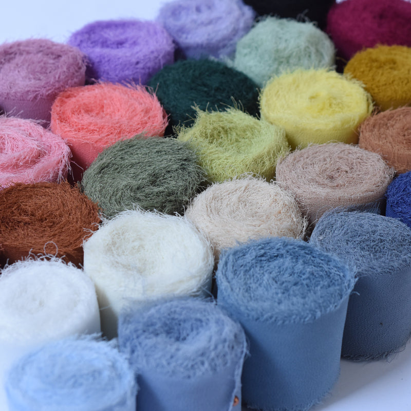 Frayed Edge Chiffon Ribbon for Floral Design (4cmx5m)