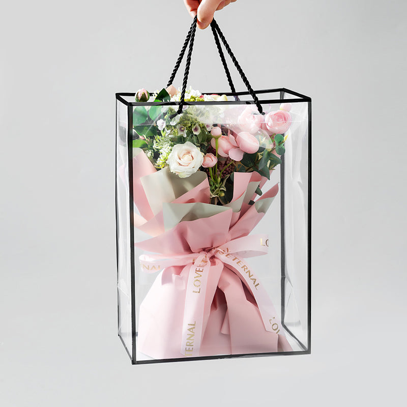 EXCEART Transparent Flower Bouquet Bag Flower Wrapping Paper 100 Pcs  Plastic Bags Flower Bouquet Sleeve Cellophane Bags Rose Packaging Bags  Clear