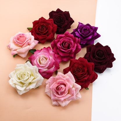 10CM Artificial Roses Flower Heads for DIY Craft Pack 10