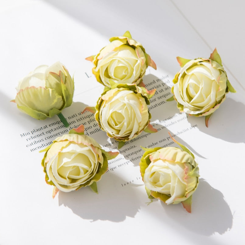 10Pcs Silk Rose Buds Flower Head Artificial Flowers – Floral Supplies Store