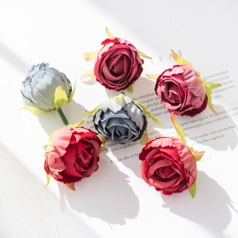 10Pcs Silk Rose Buds Flower Head Artificial Flowers – Floral Supplies Store