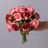 Load image into Gallery viewer, 12pcs Artificial Silk Roses Flower Bouquet