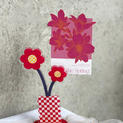 Spring Floral Greeting Cards Bouquets Decoration Pack 10