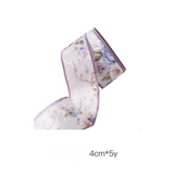 Load image into Gallery viewer, Florals Printing Silk Ribbon (4cmx5Yd)