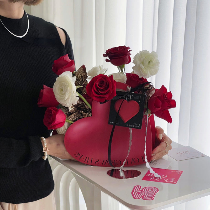 3pcs Heart Shaped Flower Arrangement Box for Valentine's Day
