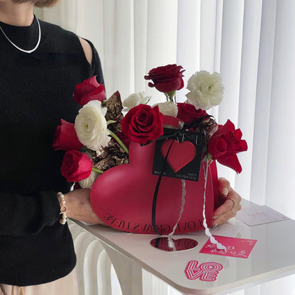 3pcs Heart Shaped Flower Arrangement Box for Valentine's Day