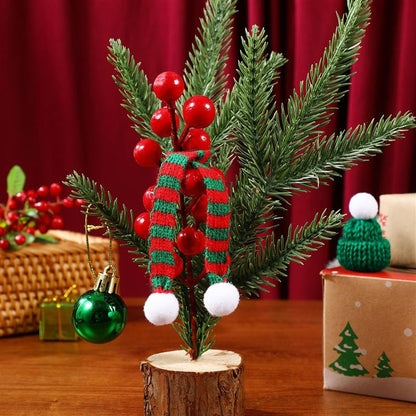 20pcs Mini Santa Hats Christmas Scarf Wine Bottle Decors