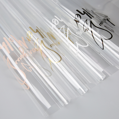 20pcs Mother's Day Clear Cellophane Wrap (60x60cm)