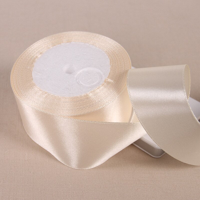 1 Inch Brown Satin Ribbon for Flower Bouquet 6 Pack Colorful