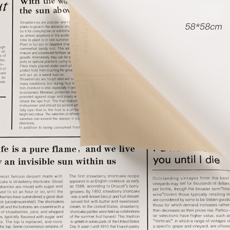20pcs Newspaper Florist Wrap Paper (58x58cm)
