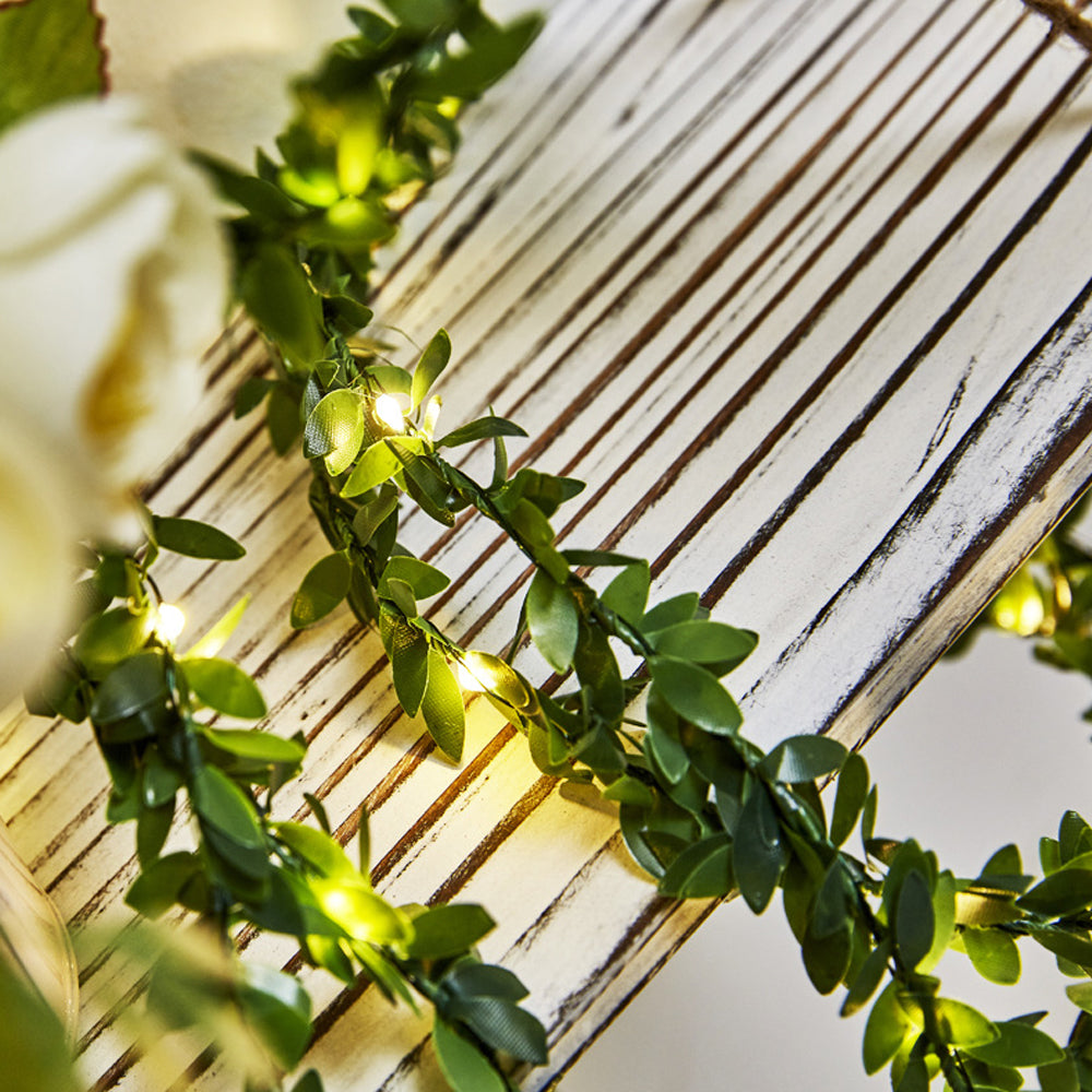 hanging plants with fairy lights 2M/3M/5M/10M String Light Green Leaf Garland Fairy Lights LED Flexibl – Floral Supplies Store