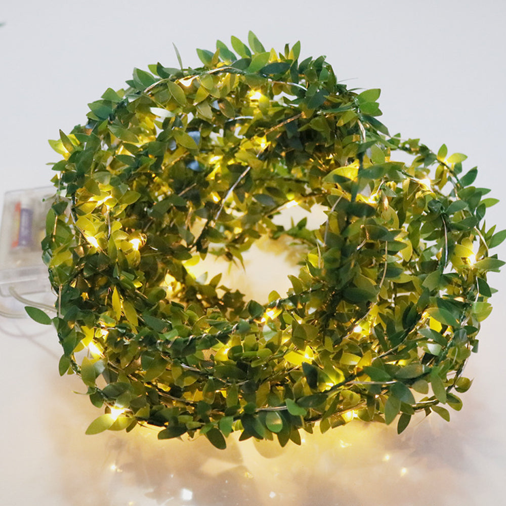 Artificial Tiny Leaf Vine String Light LED Garland Fairy Lights