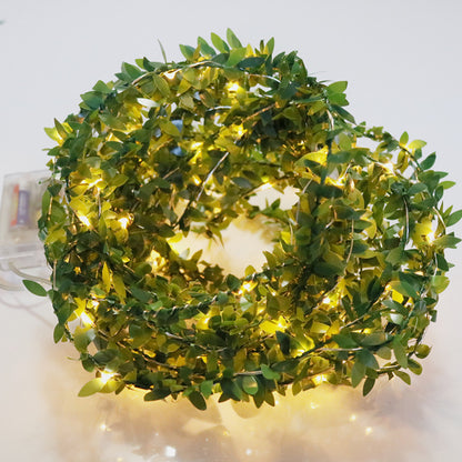 Artificial Tiny Leaf Vine String Light LED Garland Fairy Lights