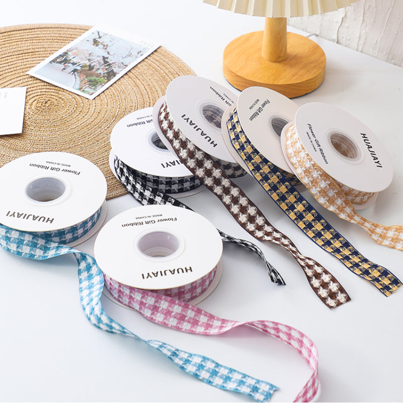 Houndstooth Florist Ribbon (25mmx10Yd)