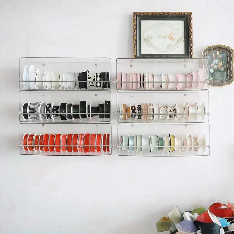 Florist Ribbon Rack Wall-Mounted Clear Acrylic Ribbon Holder Rack – Floral Supplies Store